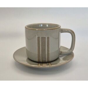Hearth & Hand with Magnolia Modern Stripe Stoneware Espresso Cup and Saucer Set